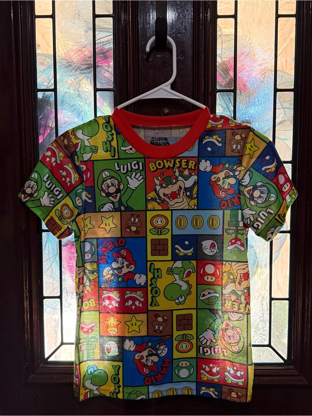 Nintendo Kids Graphic Tee- Red, Green, Blue, Yellow & Orange Shorts